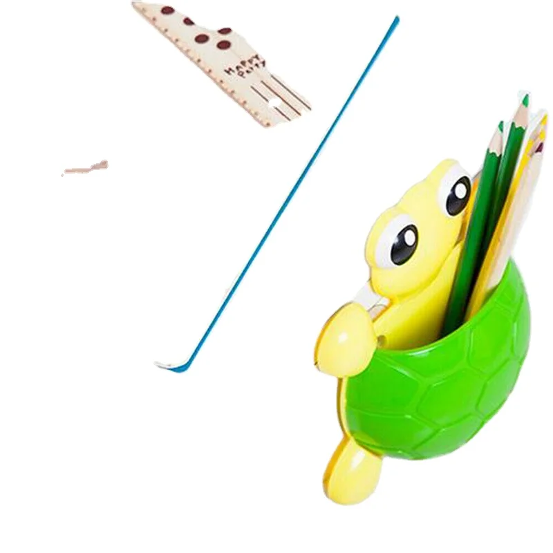 Cartoon Design Turtle Sucker Hook Toothbrush Holder Cute Tortoise Children Toothbrush Holder Bathroom Decoration Accessories