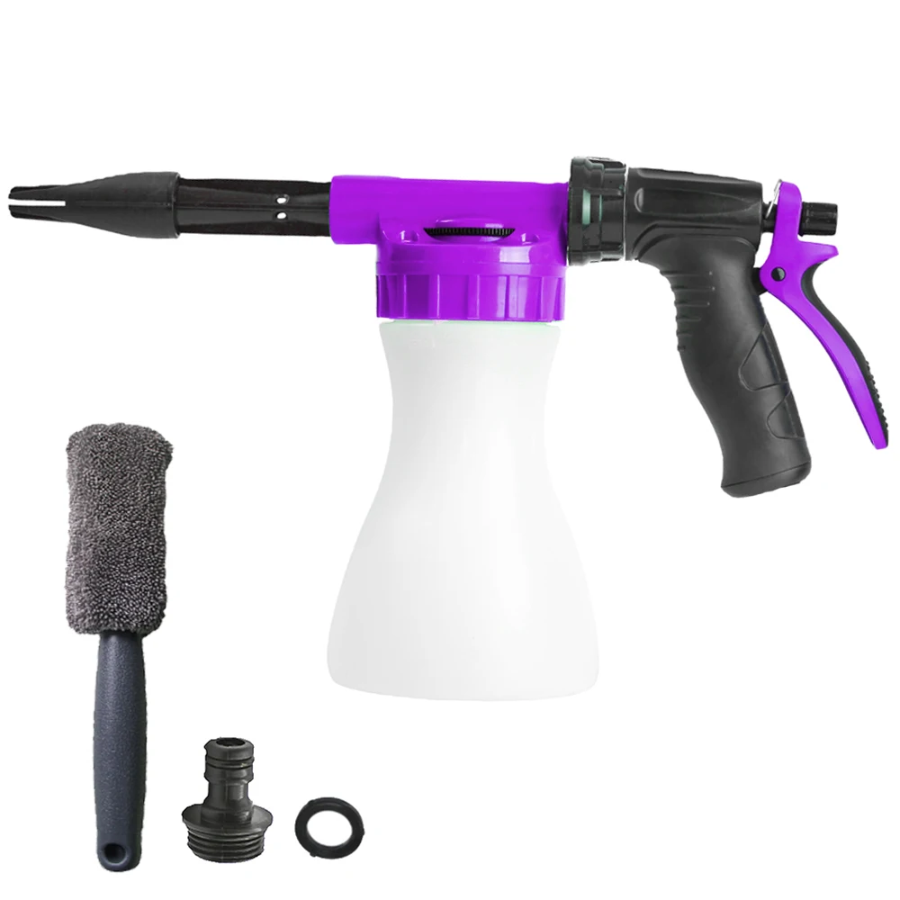 Garden Water Gun 0.9L Capacity Lightweight Garden Water Nozzle Spray Widely Used Plastic Snow Foam Lance Car Wash Set