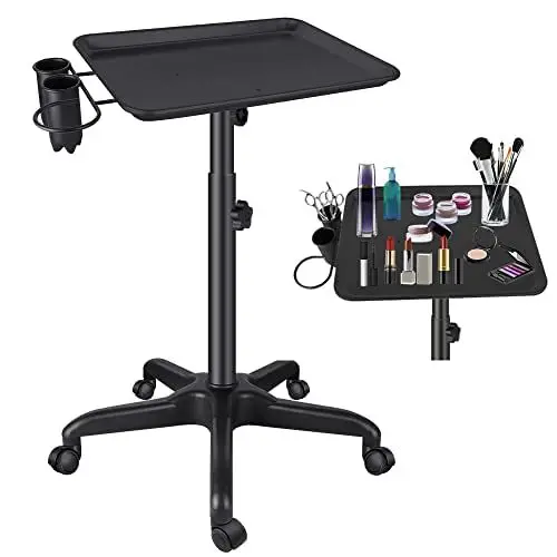 Beauty salon tool tray adjustable height tool trolley aluminum alloy trolley