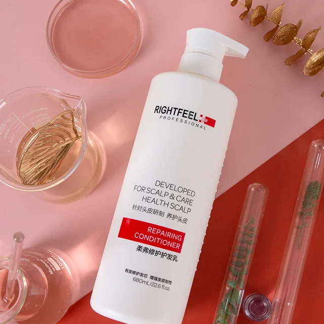 RIGHTFEEL wholesale 680ml damaged hair repairing milky white paste hair conditioner