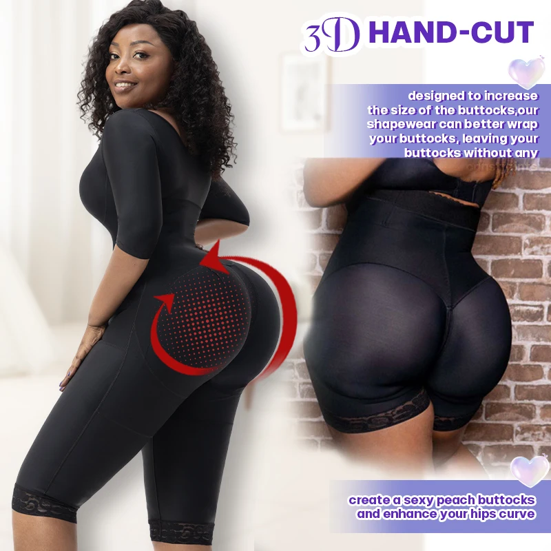 Wholesale Compression Garment Hip Enhancer Shaper Long Sleeve Bbl Shapewear Post Surgery Op Fajas Colombianas Reloj De Arena