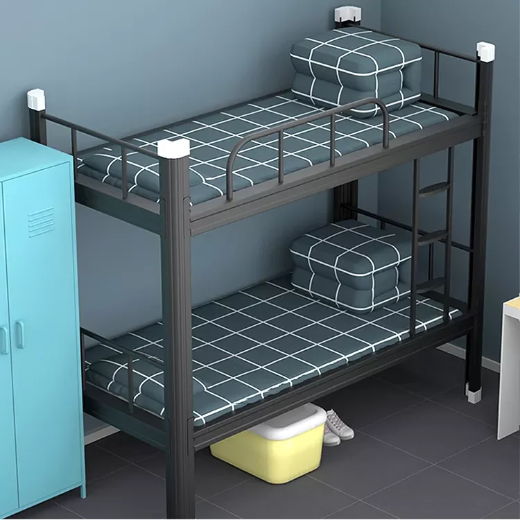 Hostel Black metal bed double sale beliches cama litera doble capa trople litera steel bunk bed metal beds