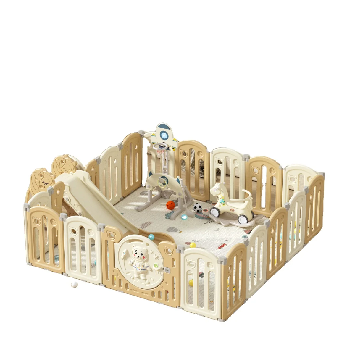 High Quality Baby Playpen Uk Odorless Cartoon Multicolor Malaysia Safety Playpen For Baby No Toxic Infant Playpen Plastic