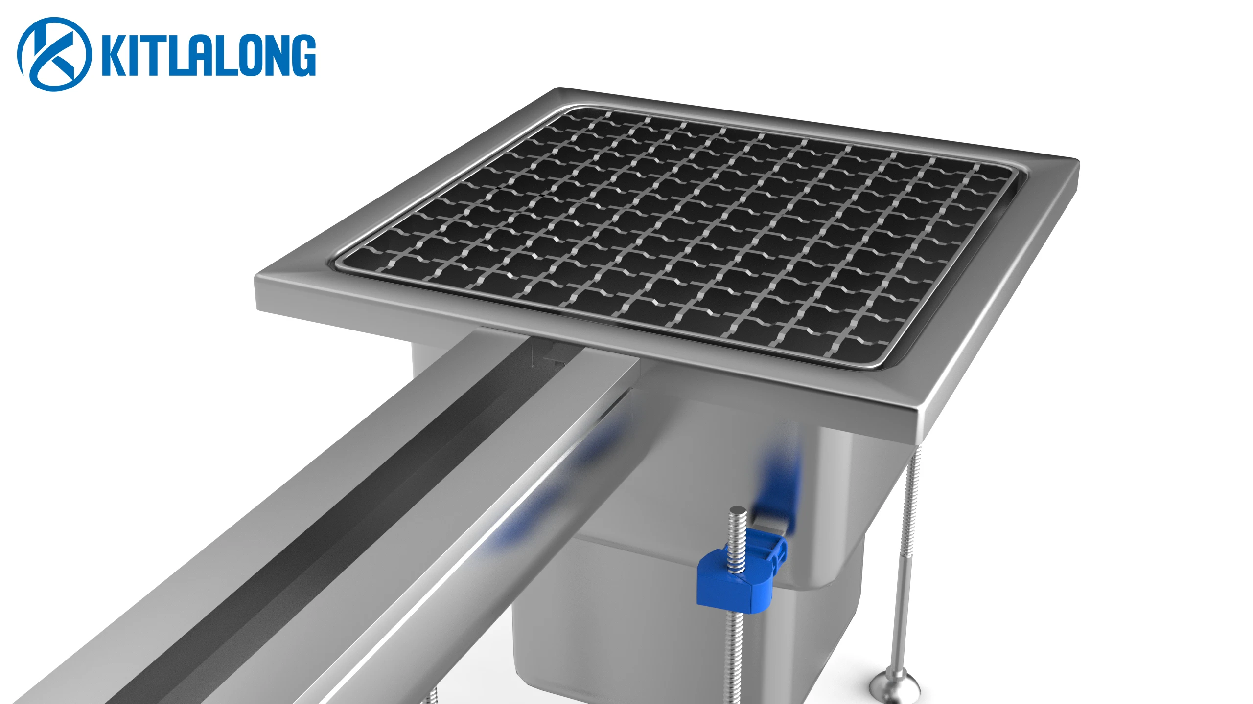 Kitlalona Linear Floor Drain For Commercial Kitchen Stainless Steel Odor Proof Floor Drain