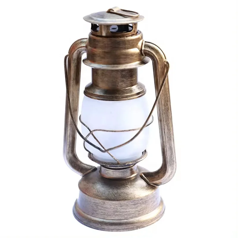 Industrial Style Rechargeable LED Kerosene Horse Lamp Table Light Retro Creative Cafe Restaurant Decoration with Metal Shade