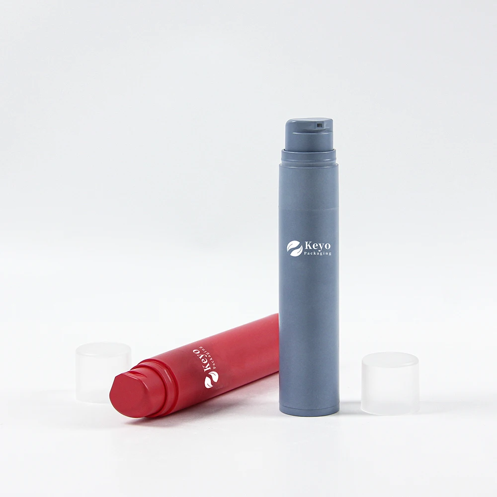 Wholesale Airless Toothpaste Bottle 60ml 2oz Empty Refillable Plastic Airless Pump Jar For Skincare Bottle