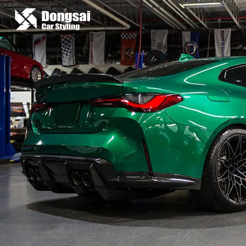 OEM Style Dry Carbon Rear Bumper Lips Rocker Winglet Side Splitters Flaps for BMW M4 G82 G83 Competition 2020+