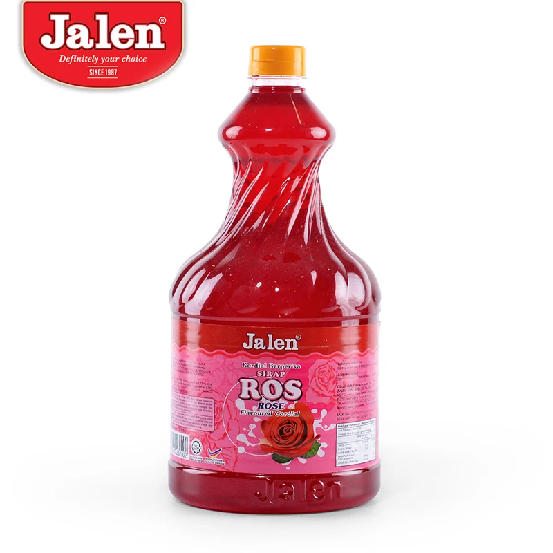 Hot Sale Premium Quality Delicious Sweet Rose Syrup Flavoured Cordial Drink 2L Refreshing And Flavourful