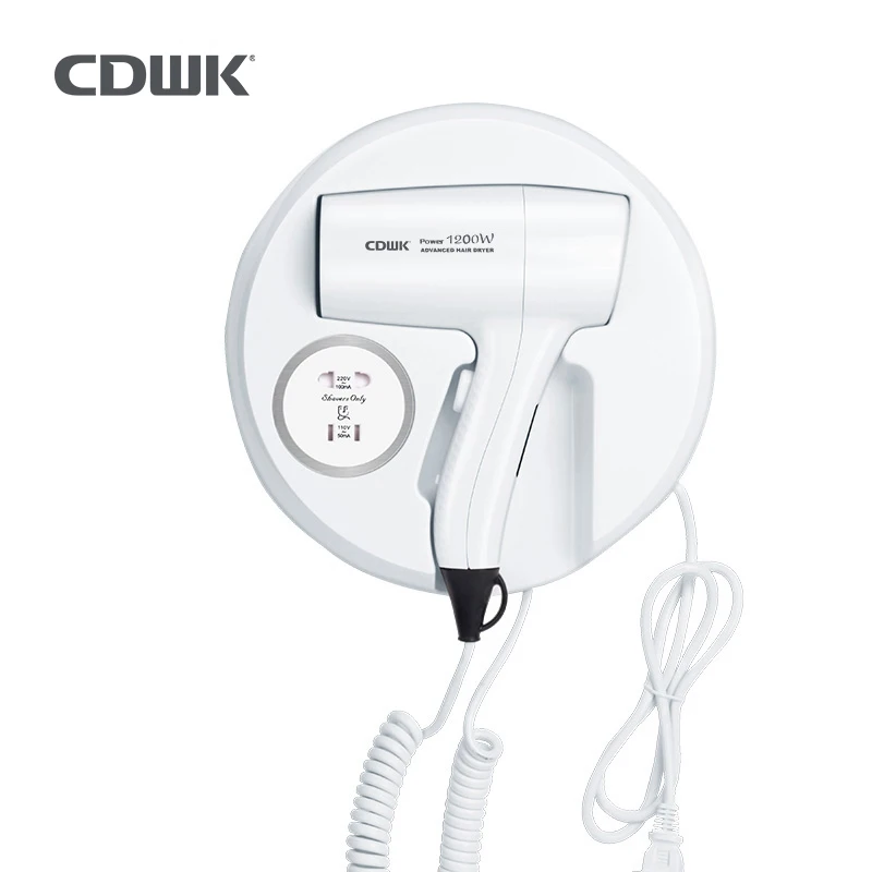 CDWK fashional wall mounted hair dryer 110v-220V shaving knife socket hair dryer negative ion hair dryer