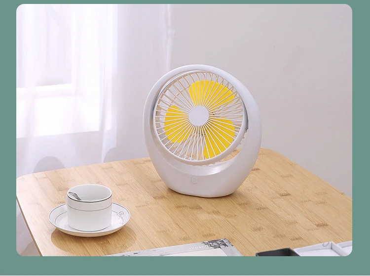 New Summer  Mini Fan USB Rechargeable Water Mist Fan With Lithium Battery Office Home Round Table Pedestal Cooling Fan