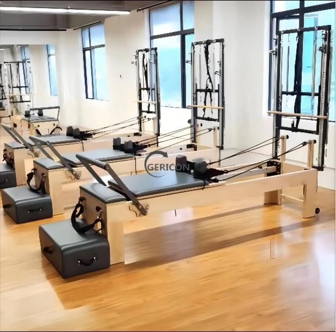 Pilates studio Equipment Folding Pilates Reformer With half trapeze reformer pilates