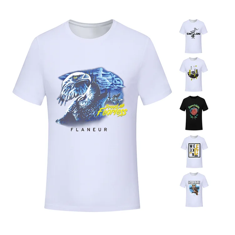 Prime Quality Plain White Men Oversized T Shirts Heavyweight Custom Printed Graphic Short Sleeve Boys Cotton T-shirts