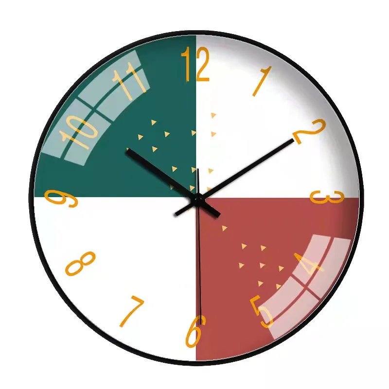 Wall clock machine [10 inches 25CM] wall clock living room modern color insert simple household quartz creative mute clock