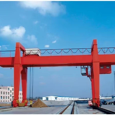 Hot sale Large Tonnage Heavy loading wheel Gantry Cranes with Hook to Lift Concrete Block or Stone Block