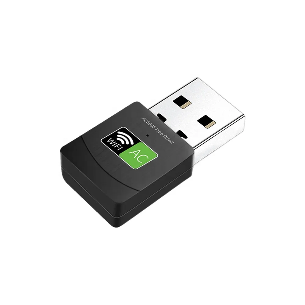 Doonjiey 2,4 ГГц Wi-Fi 5 ГГц 600 Мбит/с мини беспроводная компьютерная сетевая карта приемник usb-адаптер Wi-Fi антенной Wi-Fi Dual Band 802.11ac
