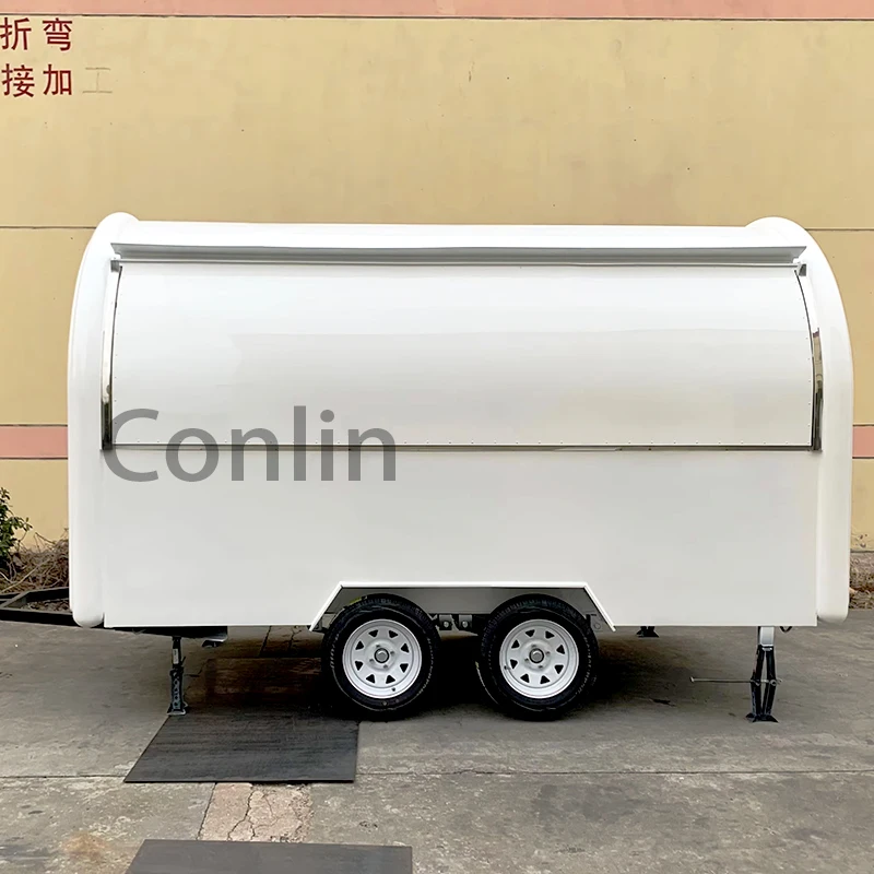Beautiful Durable Food Trailer For Doing Pancakes Food Cart With Refrigerator Pizza Food Truck Bakery For Sale
