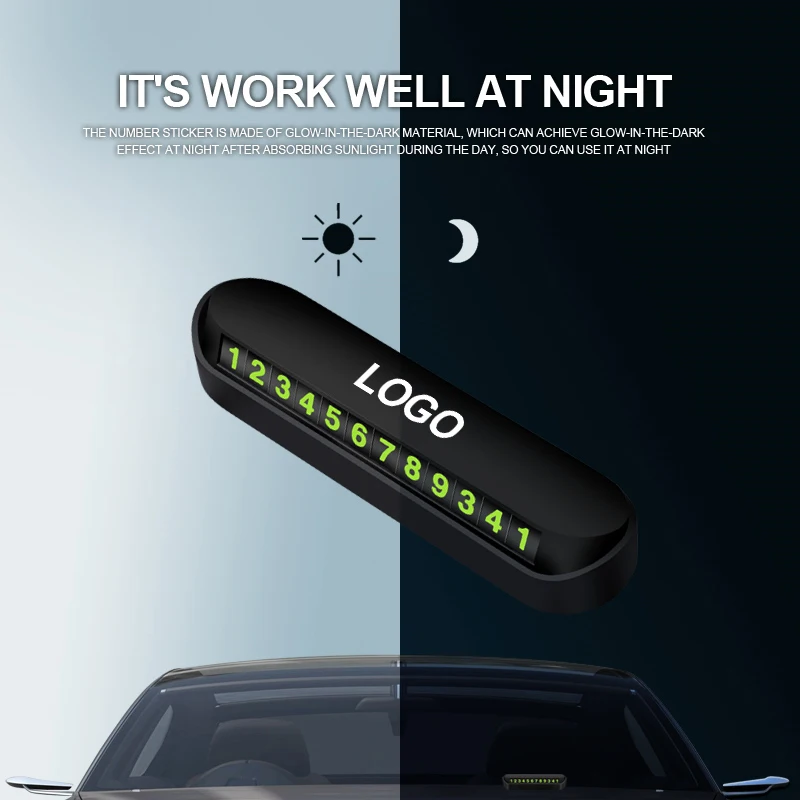 ABS Temporary Car Parking Card Adsorbed Luminous Hidden For Nissan Qashqai Juke X-Trail Patrol Navara Tiida Micra Almera Rogue