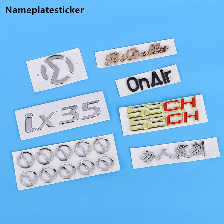 Wholesale High Quality Custom Car Emblems and Car badges Plastic ABS 3d metal Logo Custom 3d Car Emblem ABS Chrome