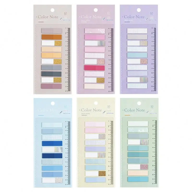Заводские Ретро Morandi PET Memo Pads лазерные накладки для заметок рассыпной лист указательный стикер 200 листы
