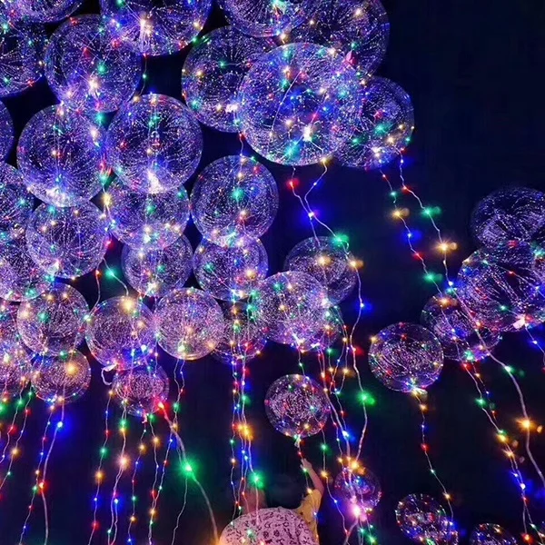 Оптовая продажа светодиодные надувные шары популярные светящиеся украшения вечерние светодиодные шары bobo