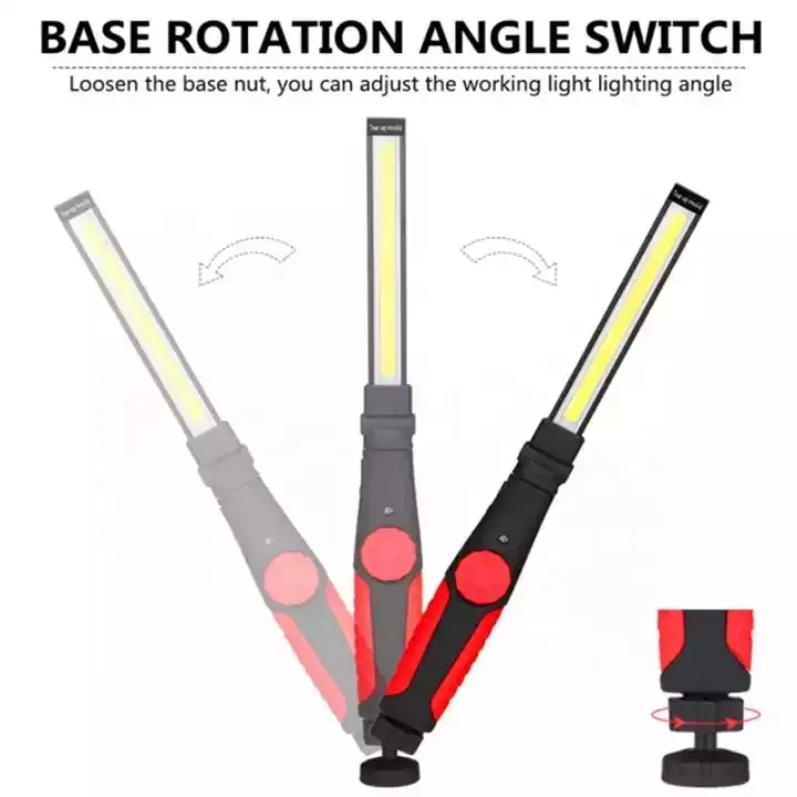 USB Rechargeable Foldable COB LED Wide Beam Stepless Dimmable Work Torch Portable Waterproof Work Light With Magnet Work Light