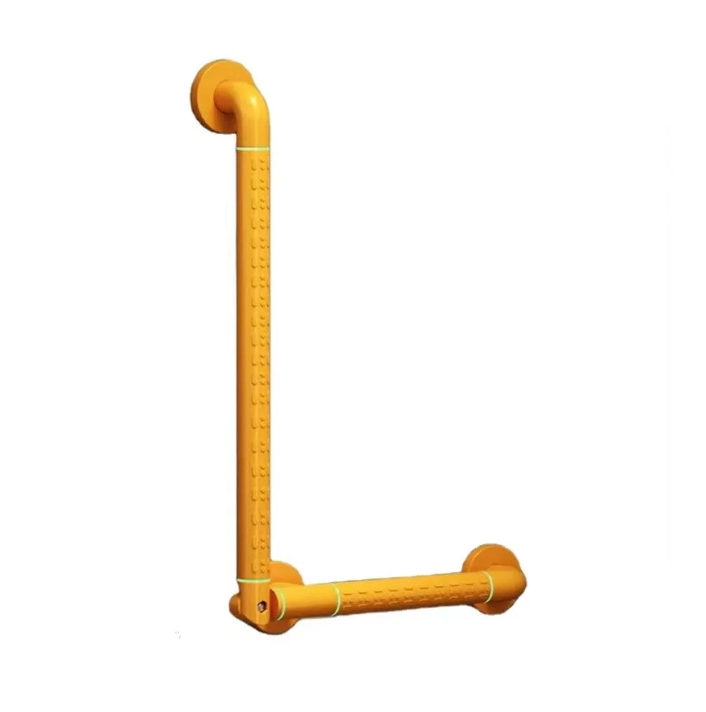 Factory Direct  ABS L-Shaped 180 Degrees Flexible Flip Bathroom Safety Grab Bar Non-Slip Toilet Handrail for Elderly & Disabled