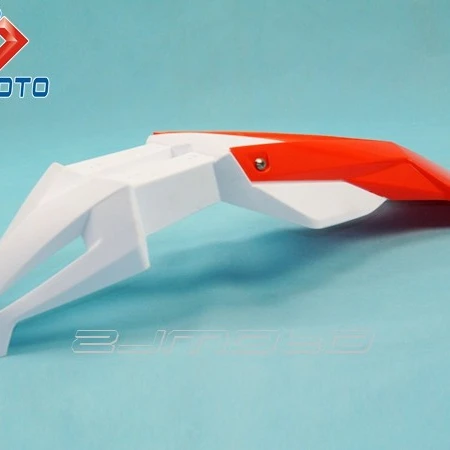 Белый + красный Универсальный мотоциклетный передний брызговик крест мотоциклы кроссовки для внедорожника подходят для DRZ KX YZ WR XR CRF RMZ KLX 250 45