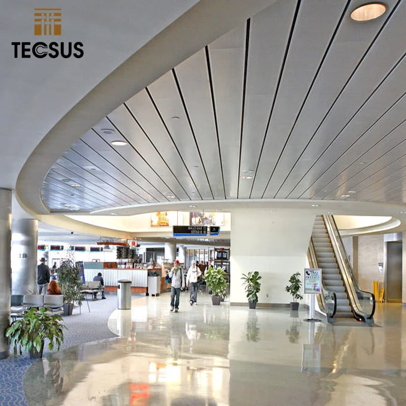 Chinese Factory Suspended Aluminum U Shape Baffle Ceiling Tiles Ceiling Plate Drop Aluminum Strip