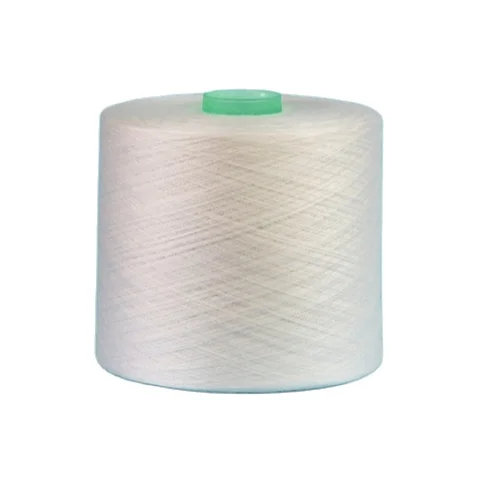 High Tenacity 100% Polyester Poly Poly Core Spun Yarn Sewing Thread raw white