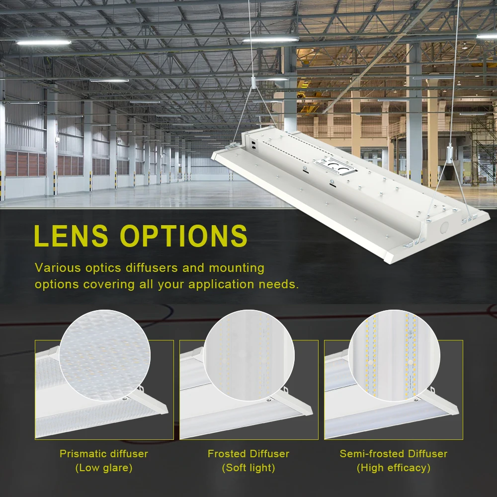 Commercial Industrial Lighting Waterproof Motion Sensor Ip65 LED Industrial Linear High Bay Shop Light