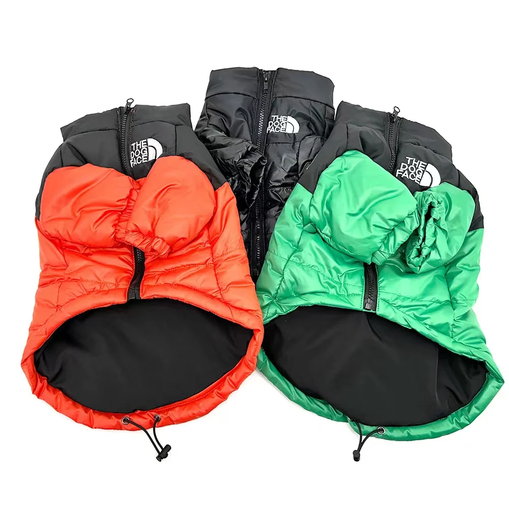 Зимняя Куртка north face для собак, водонепроницаемая жилетка для собак, оптовая продажа, модное лицо собаки высокого бренда
