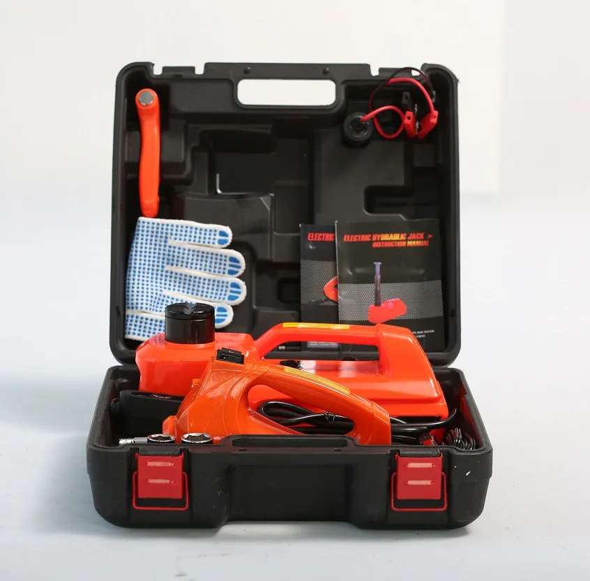 portable DC 12V 5T Multi-functional electric hydraulic floor car jack hydraulic car jack lift with electric impact wrench