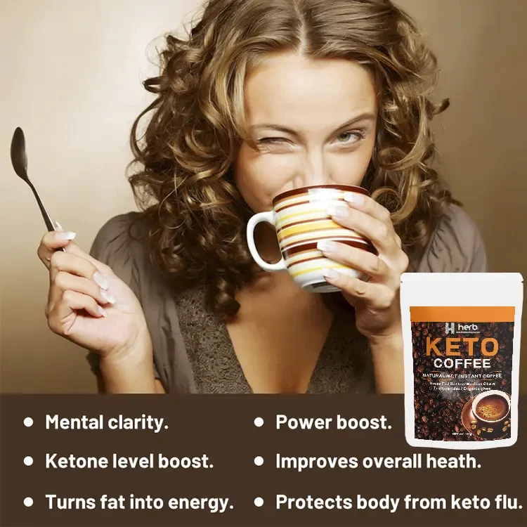 Hot Selling Private Label slimming coffee natural herbs healthy Diet control keto coffee Instant weight loss keto coffee
