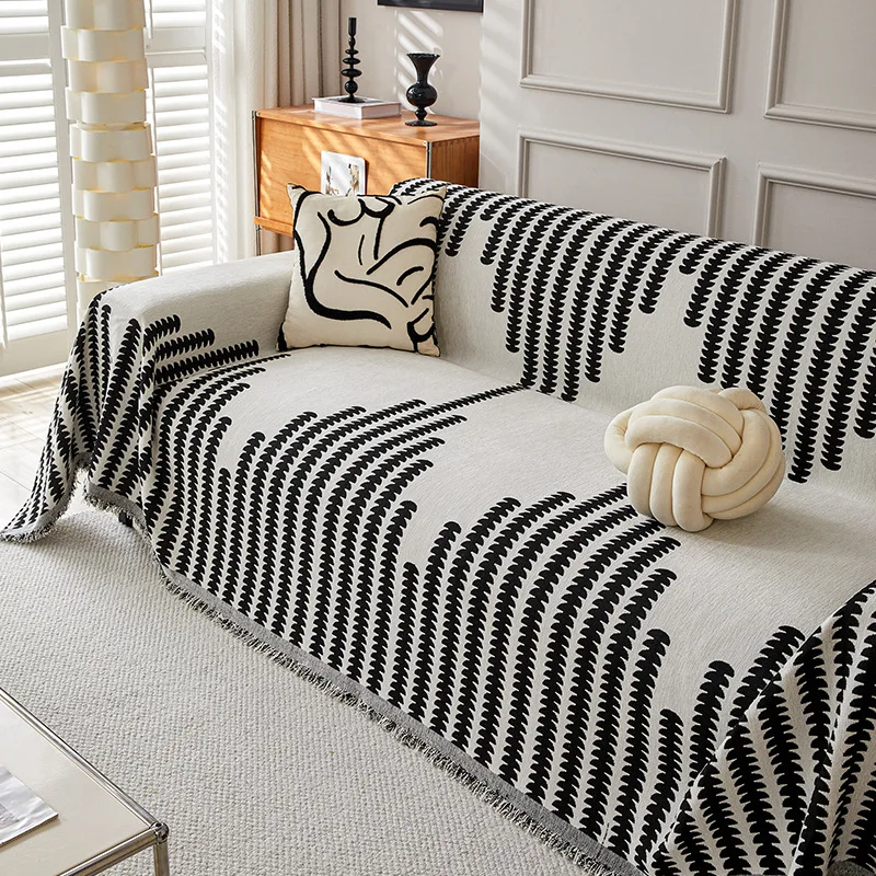 New Double Sided Chenille Sofa Cover Comfy All Seasons Universal Thick Reversible Chenille Sofa Cover