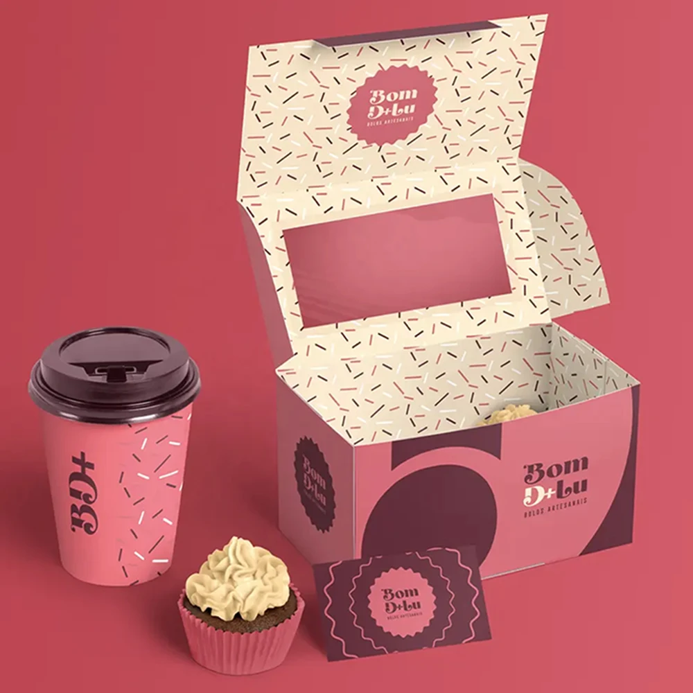 Dessert Boxes Recyclable Foldable Creative Empty Fancy Custom Tiramisu Biscuit Moon Cupcake Boxes