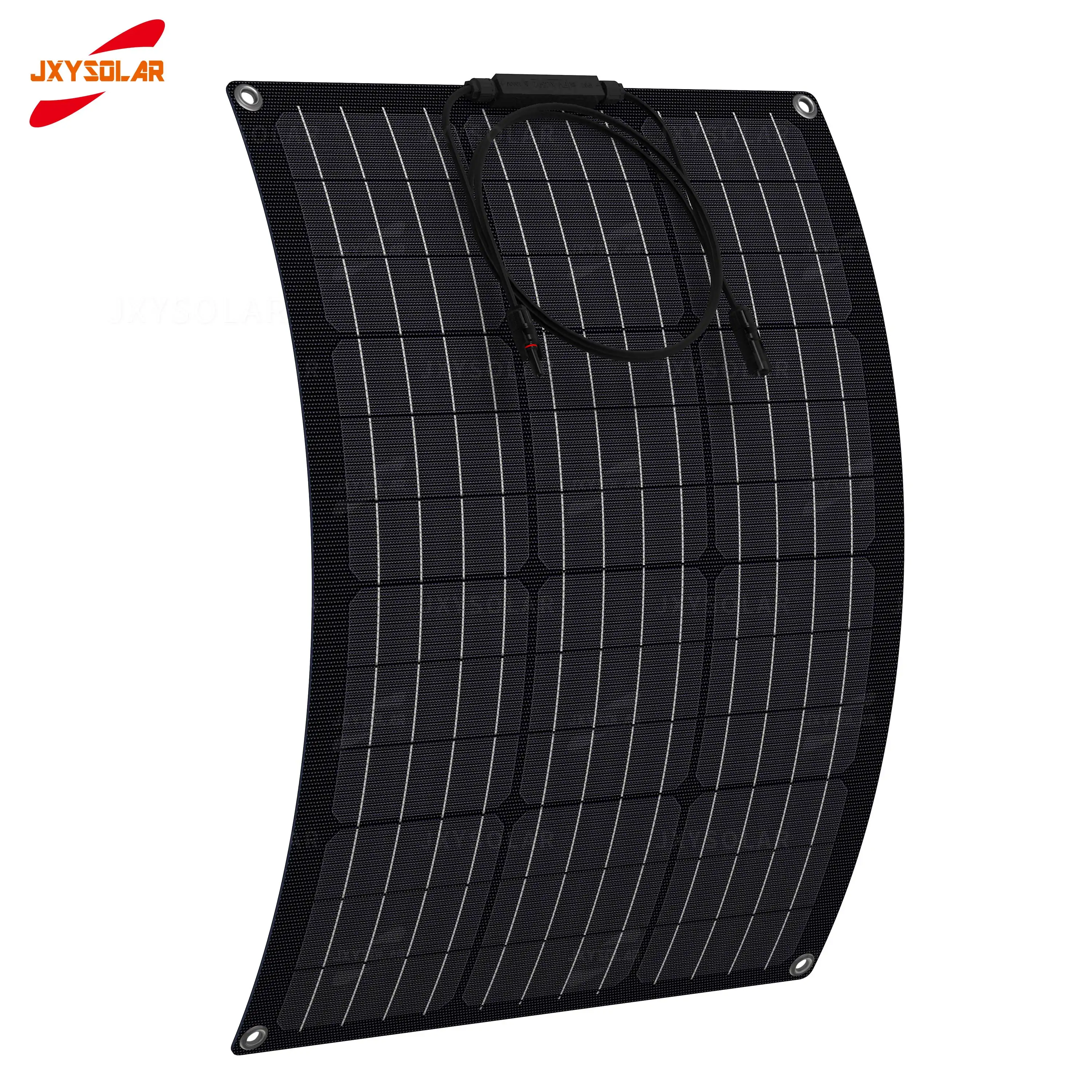 60W 18V Black ETFE Monocrystalline Silicon Green Energy Semi Flexible Solar Electric Panel Charge For Energy Storage System