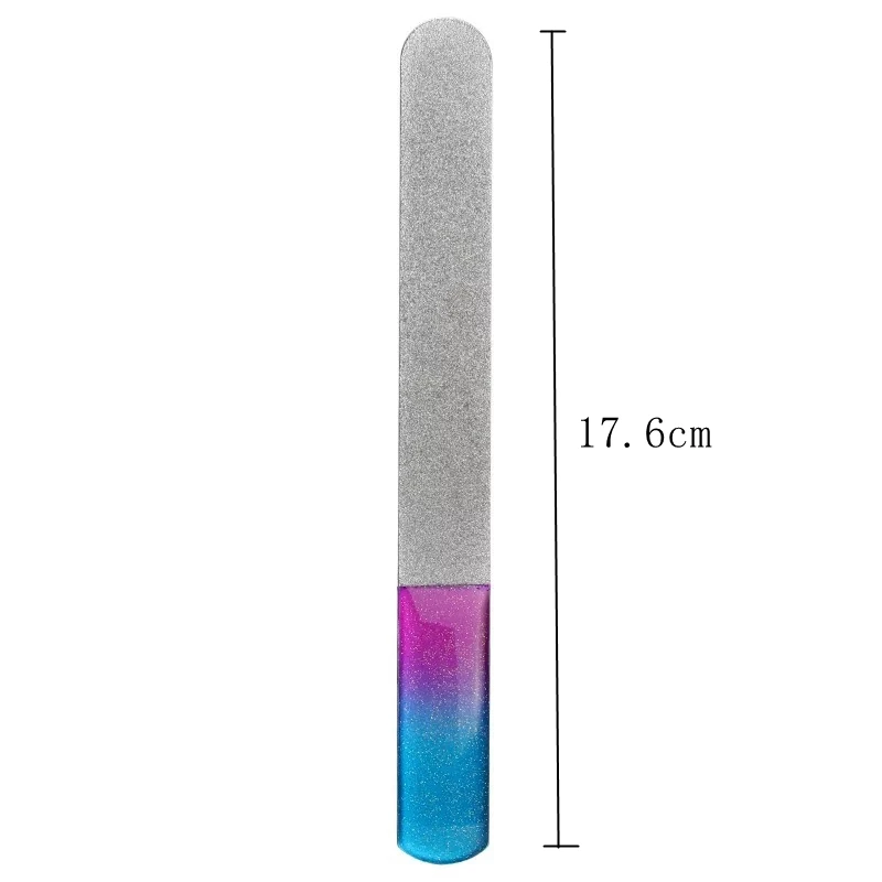 Rubber gold steel sand particle smoothly nail edge polish files in PVC bag wear-resisting manicure pedicure nail shaping file