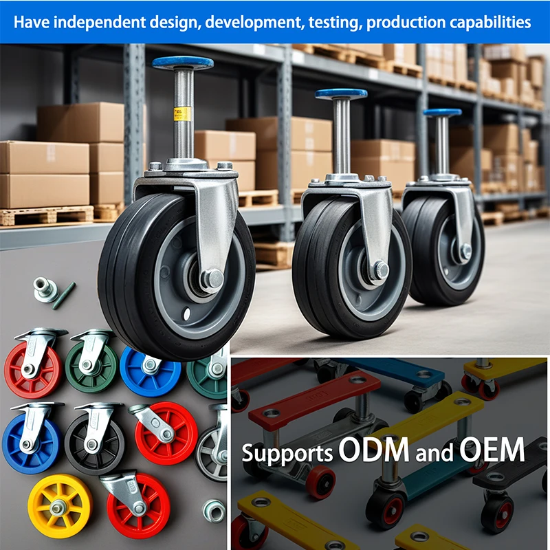 Factory Price 50mm Diameter Plate Caster Wheel TPR Nylon Swivel Office Living Room Kitchen Bedroom Bathroom Furniture PVC PP