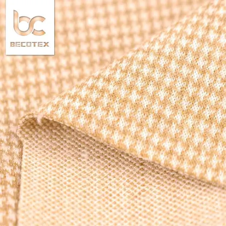 Textile stock lot brocade fabric jacquard yellow plaid stretch spandex tartan fabric for garment