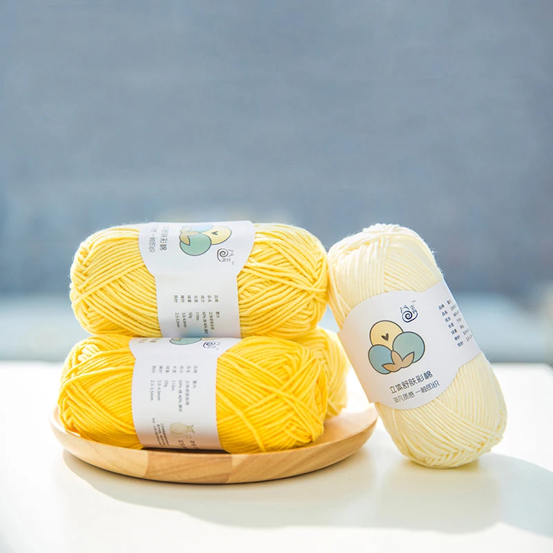 
Yarncrafts 5 Ply Crochet Hand Knitting Washable Milk Cotton acrylic Blended Yarn 