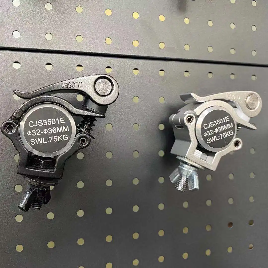 Tube 32-35mm Load 75kg Pipe Clamp Truss Hook Aluminum Stage Lighting Truss Clamp Hook JR Clamp QR F24 G3501E