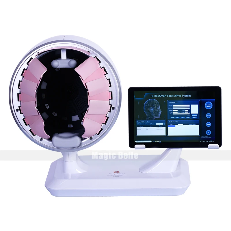 
2020 Newly Facial Oil Testing Skin Aging Five Photon Light Professional Facial Analyzer Beauty Salon Machine 