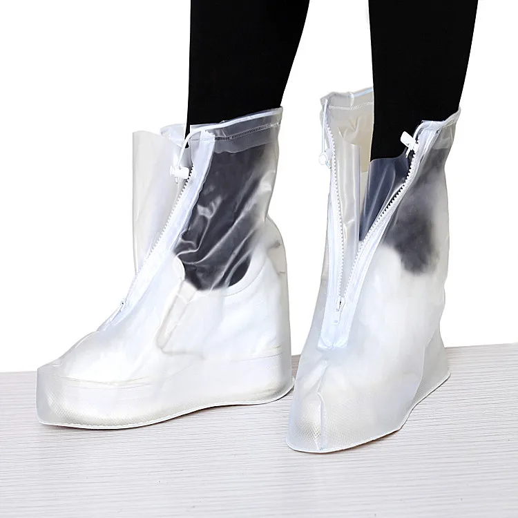 Unisex Mid-Calf Rain Shoes Summer Fashionable Clear PVC Rain Boot Protector Non-Slip Disposable Wholesale