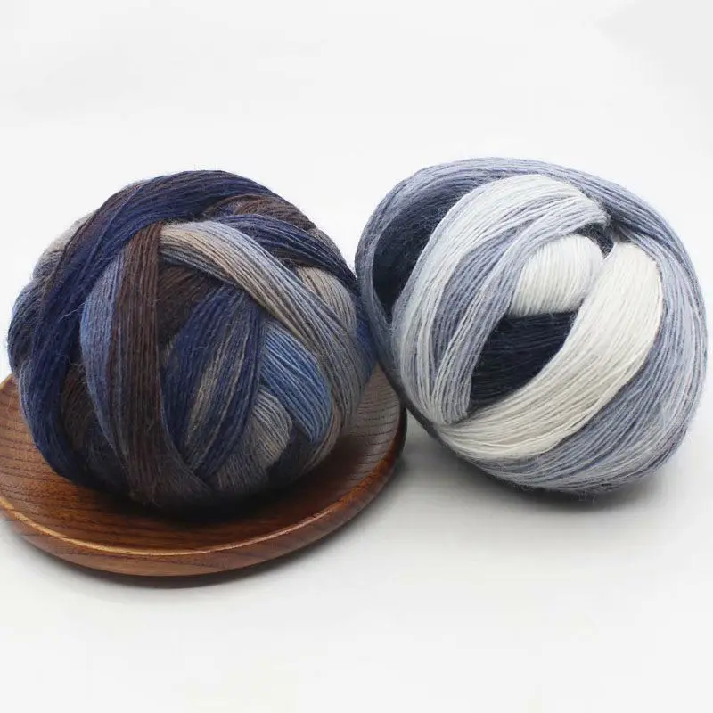 Dyed New Zealand Rainbow Yarn Ball Sheep Knitting 100% Wool Yarns Wholesale