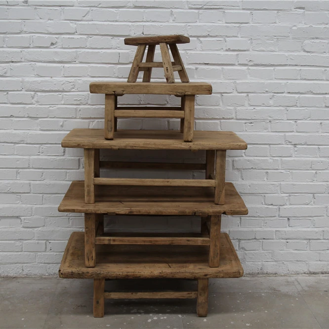 Chinese Antique Natural Elm wood vintage style reproduction popular kang table