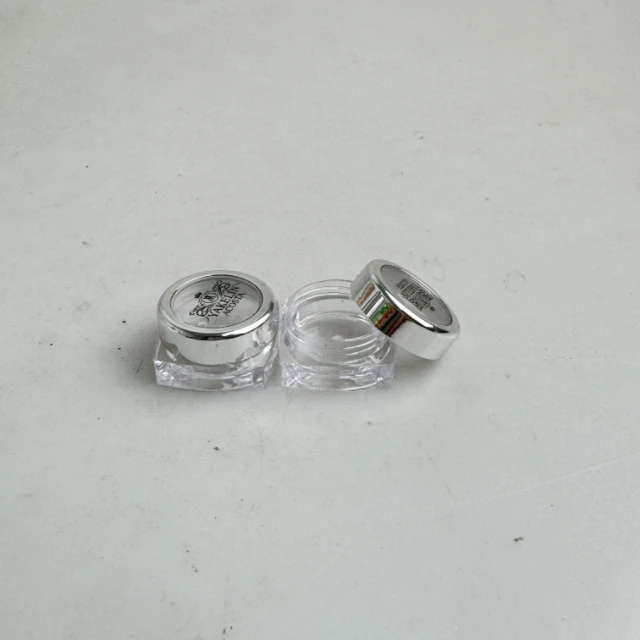 Care cream elegant cosmetic jars with gold cap square acrylic jars for cosmetic cream packaging wide mouth cosmetic jar
