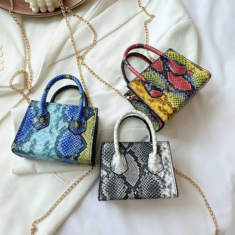 
2020 Hot Sale New Sac A Main Femme Designer Mini Snake Skin Shoulder Handbags For Girls Small Women Handbags 