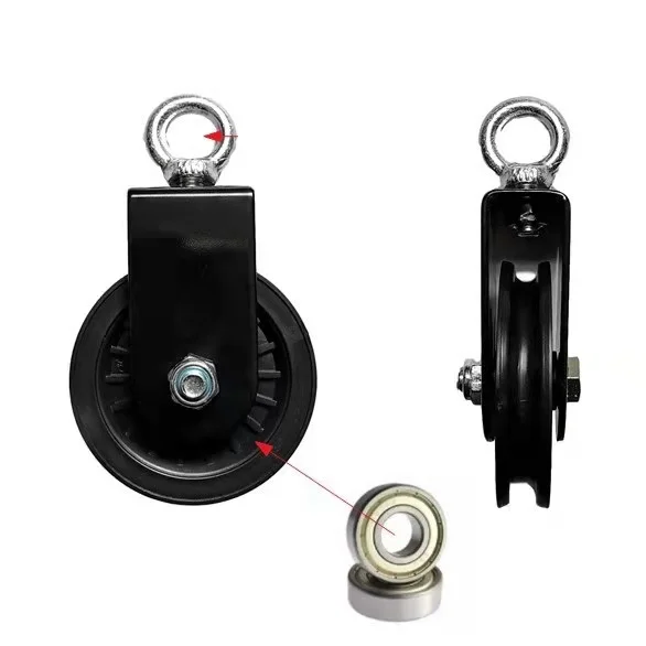 Adjustable Pull Down Home Gym Equipment System DIY Gym Pulley Cable Weight Lift Pulley Fitness Accessories with Loading Pin