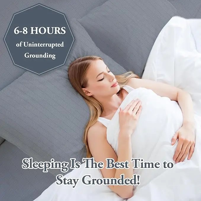 ESD Earthing Grounding Bed Fitted Sheet Silver-Coated Conductive Fiber for Ground Sleep Home & Hotel Use