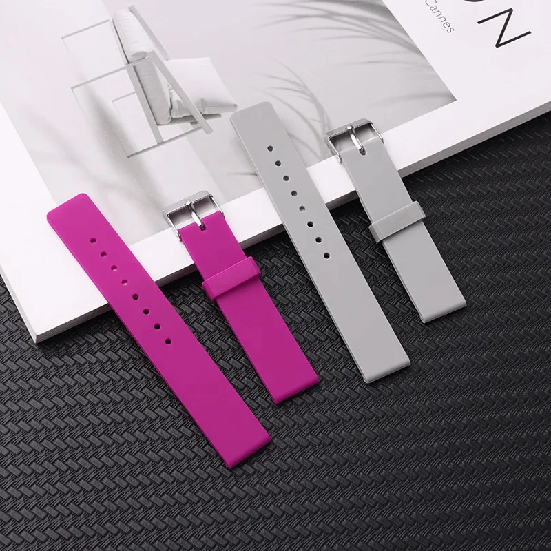 Hot Selling Sport Waterproof Silicone Hand Watch Bands 16mm 18mm 20mm 22mm Quick Release Rubber Watch Strap